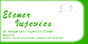 elemer vujevics business card