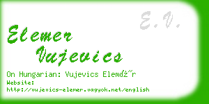 elemer vujevics business card